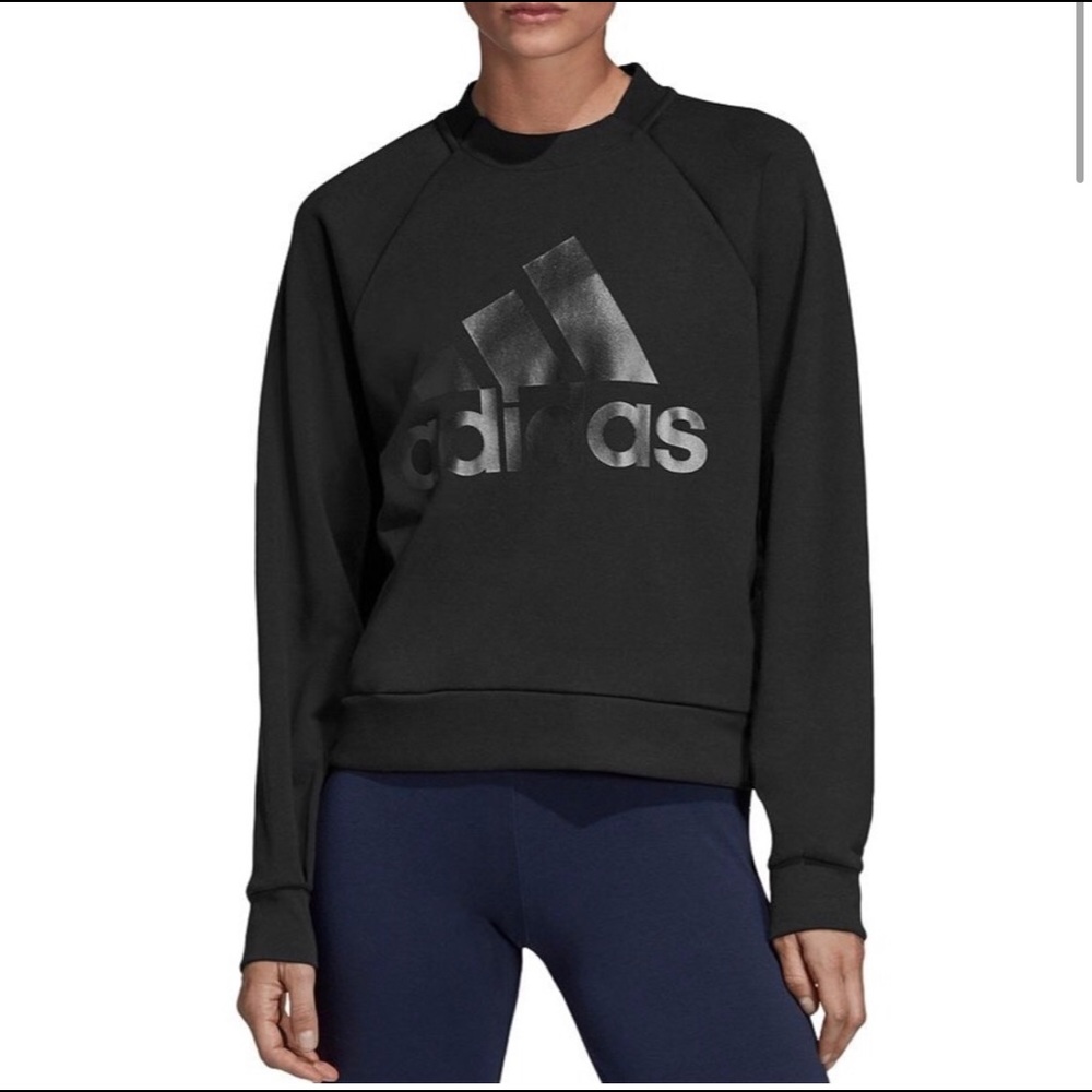 Adidas crewneck w/back zipper